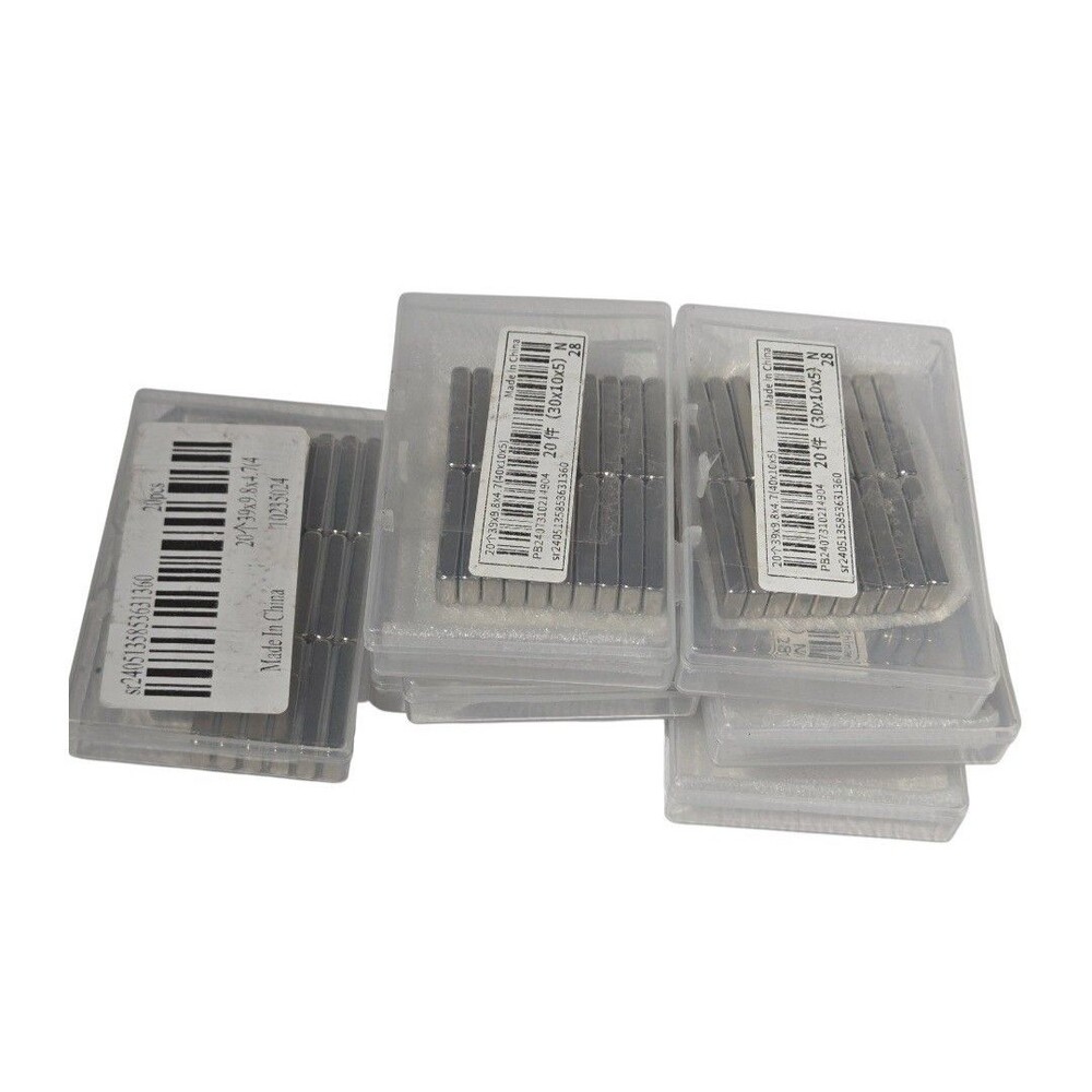 140 Neodymium Block Magnets – 1" × 1/8" – Strong Rare‑Earth Bulk Craft Lot